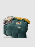 housse de couette hiver 180x220 - Vert/jaune