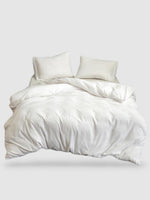 housse de couette en microfibre 260x240 - Blanc
