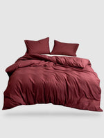 housse de couette en microfibre 260x240 - Rouge
