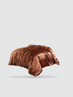 Housse de couette en soie de mûrier 230x230 - Marron