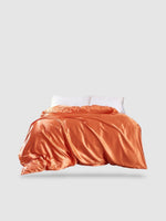 Housse de couette en soie de mûrier 230x230 - Orange