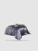 Housse de couette en soie de mûrier 150x200 - Gris/beige