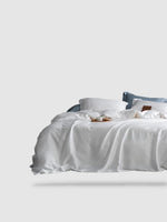 Housse de couette en soie naturelle 220x220 - Blanc