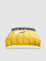housse de couette tibétaine 140x200 - Jaune/gris