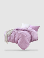 housse de couette coton lavé 140x210 - Violet pastel