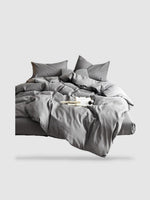 housse de couette unie 200x220 - Gris