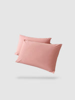 housse de coussin 100% coton 50x70 2 pièces - Saumon