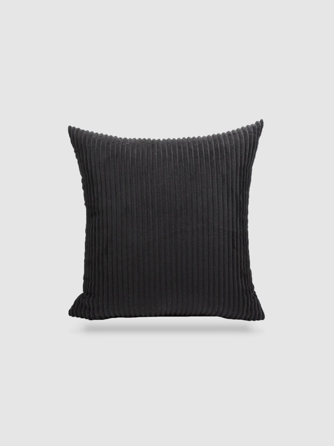 housse de coussin en Velours côtelé 60x60 - Noir