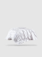 housse de couette satin de coton 180x220 - Blanc