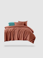 housse de couette haut de gamme 230x230 - Marron