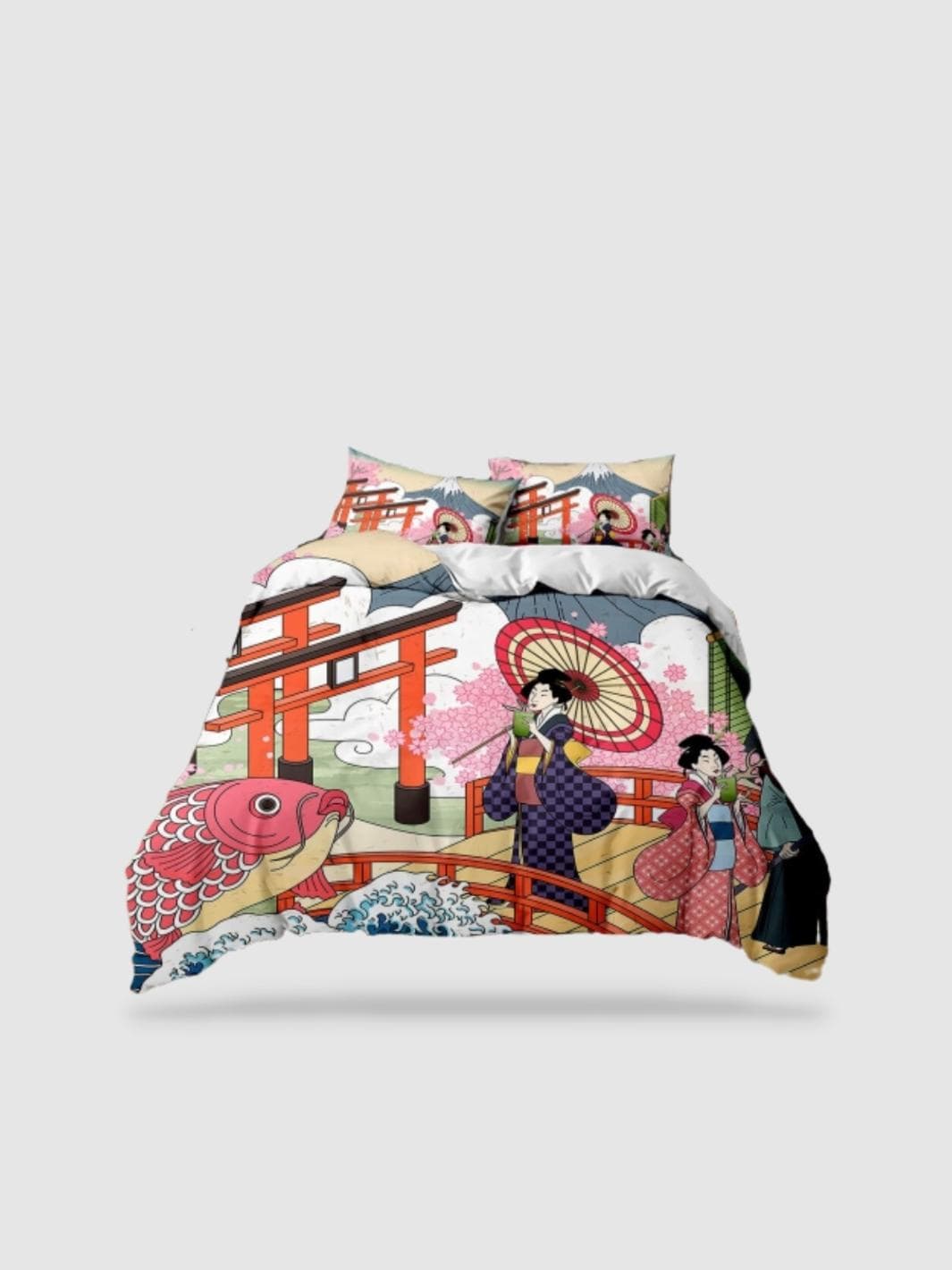 Parure de lit motif japonais 240x210 - Motif 12