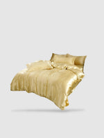 Parure de lit en soie 220x240 - Camel