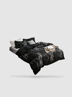 parure de lit marbre 135x200 - Noir
