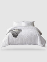 parure de lit brodée 200x200 - Blanc motif 2