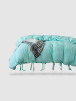 parure de lit en microfibre 160x220 - Turquoise