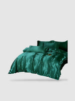 Parure de lit en soie 180x220 - Vert