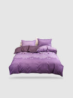 parure de lit motif Floral 220x260 - Violet