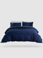 parure de lit patchwork 200x200 - Bleu