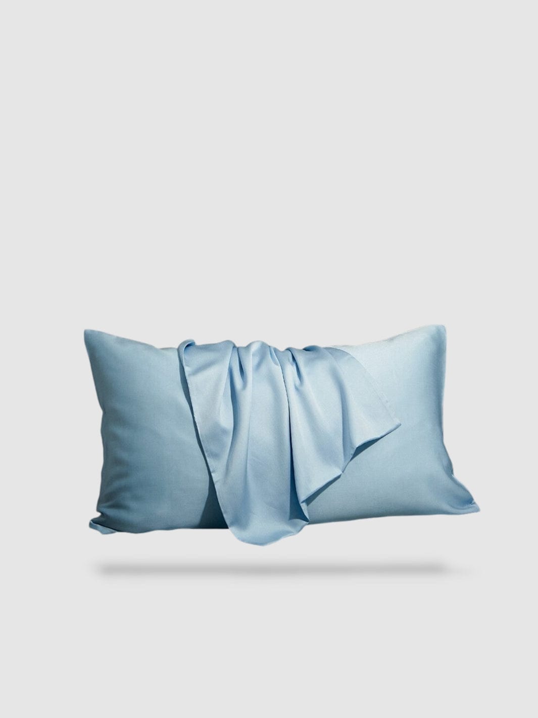 housse de coussin 100% en soie de mûrier 40x60 - Bleu