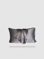 housse de coussin 100% en soie de mûrier 40x60 - Gris