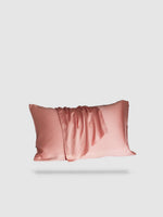 housse de coussin 100% en soie de mûrier 40x60 - Rose
